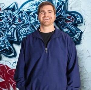 Men's Navy Blue Half-Zip Jacket